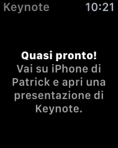 "Quasi pronto": Apple Watch richiede di aprire una presentazione su iPhone