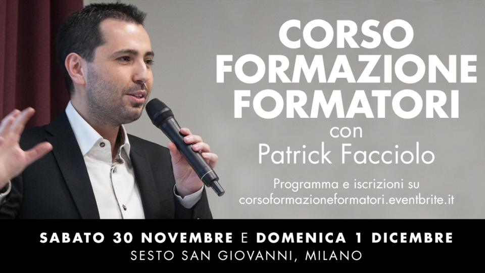 Al via il Corso di Formazione Formatori con Patrick Facciolo