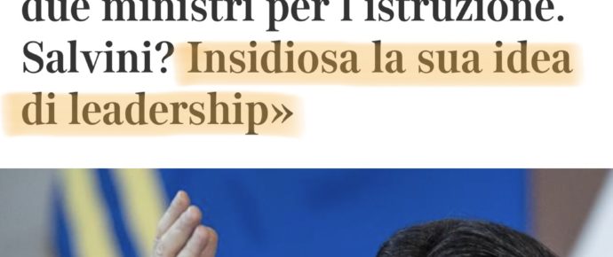 Giuseppe Conte e “l’insidiosa idea di leadership” di Matteo Salvini