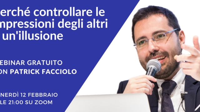 Ultimi posti disponibili per il webinar gratuito con Patrick Facciolo