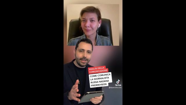 Come comunica Nadana Fridrikhson, la giornalista russa ospite di Otto e Mezzo e Dimartedì