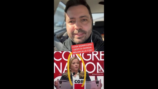 Le “facce” di Giorgia Meloni contestata al Congresso della CGIL: analisi linguaggio non verbale